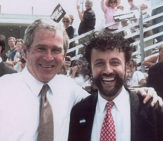Yakov and George W Bush on the campaign trail